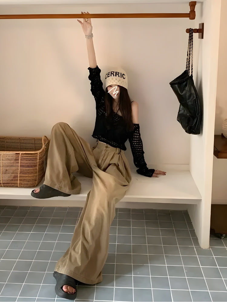 Y2K Retro Style Extreme Wide Leg Pants - Perfect for 90s and Grunge Outfits