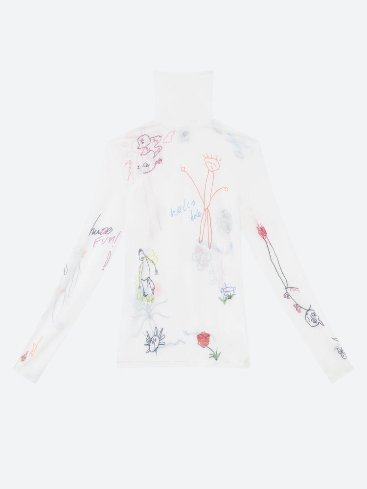 Y2K Retro Style Kid's Art Mesh Top - Perfect for 90s and Y2K Summer Outfits