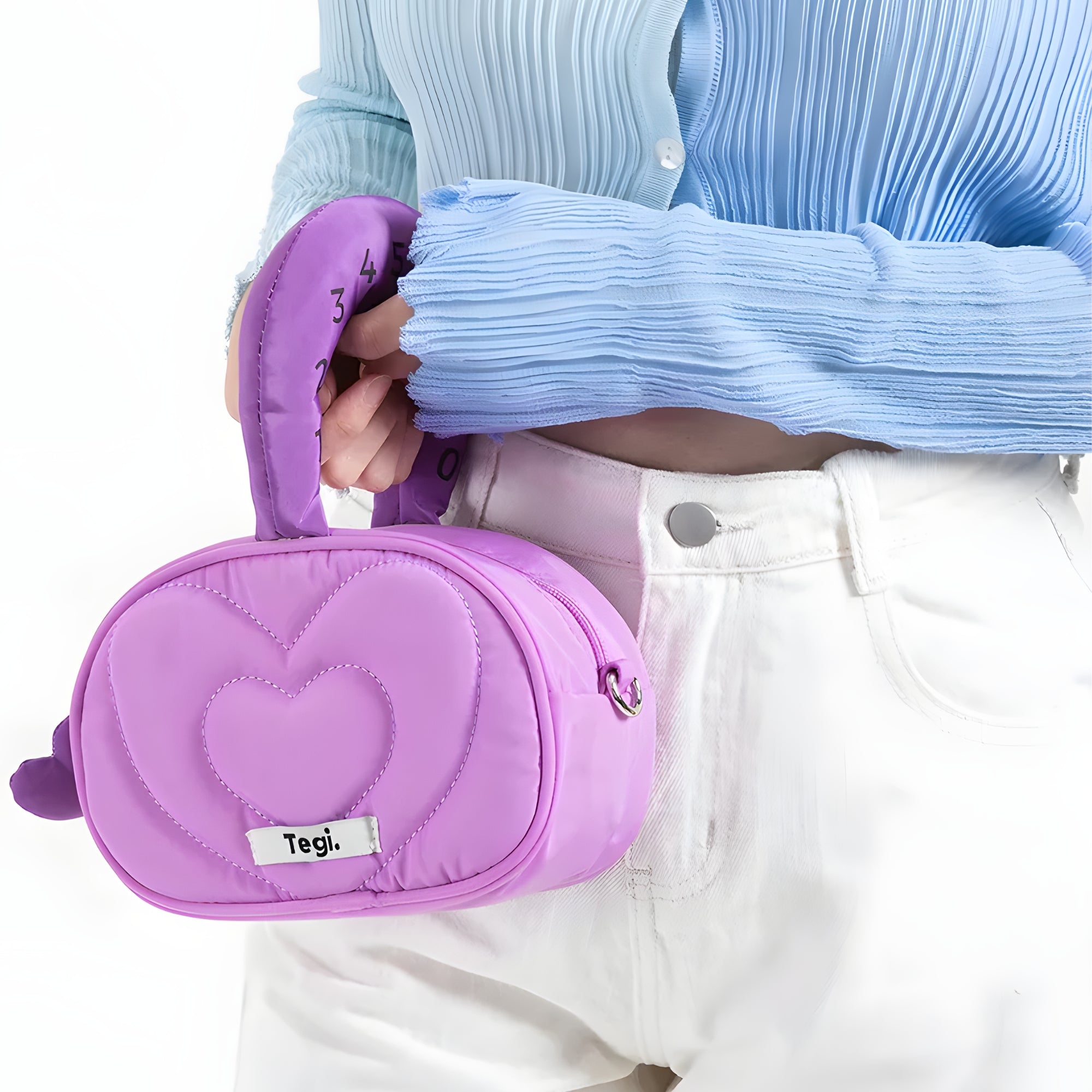 Y2K Retro Weirdcore Heart Puffer Handbag - Perfect for 90s and Y2K Outfits