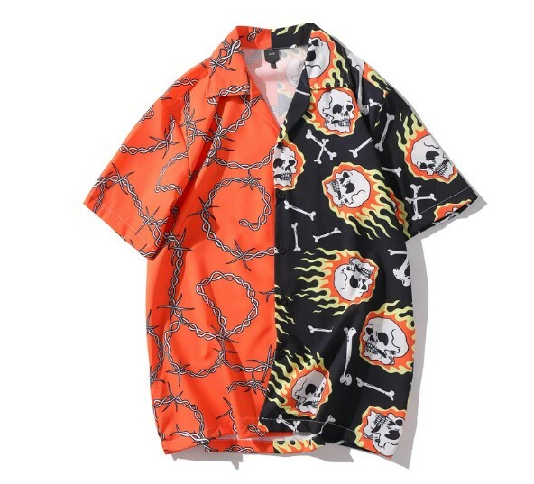 Adalyn Patchwork Vintage Shirt - Y2K Summer Grunge, 90S Retro, Pastel Goth, Y2K Club Outfit