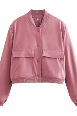 Adanna Bomber Jacket - Y2K Summer Grunge, 90S Retro, Pastel Goth, Y2K Club & Party