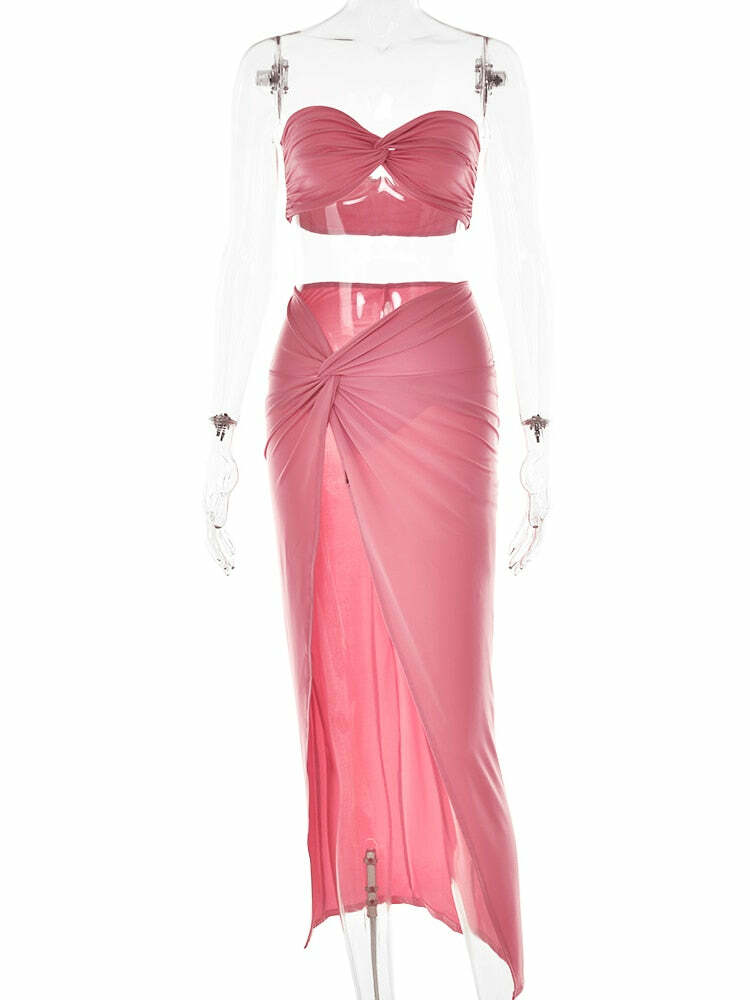 Admiranda Midi Dress - Y2K Summer Grunge Outfit, 90S Fashion, Retro Style, Pastel Goth Vibes