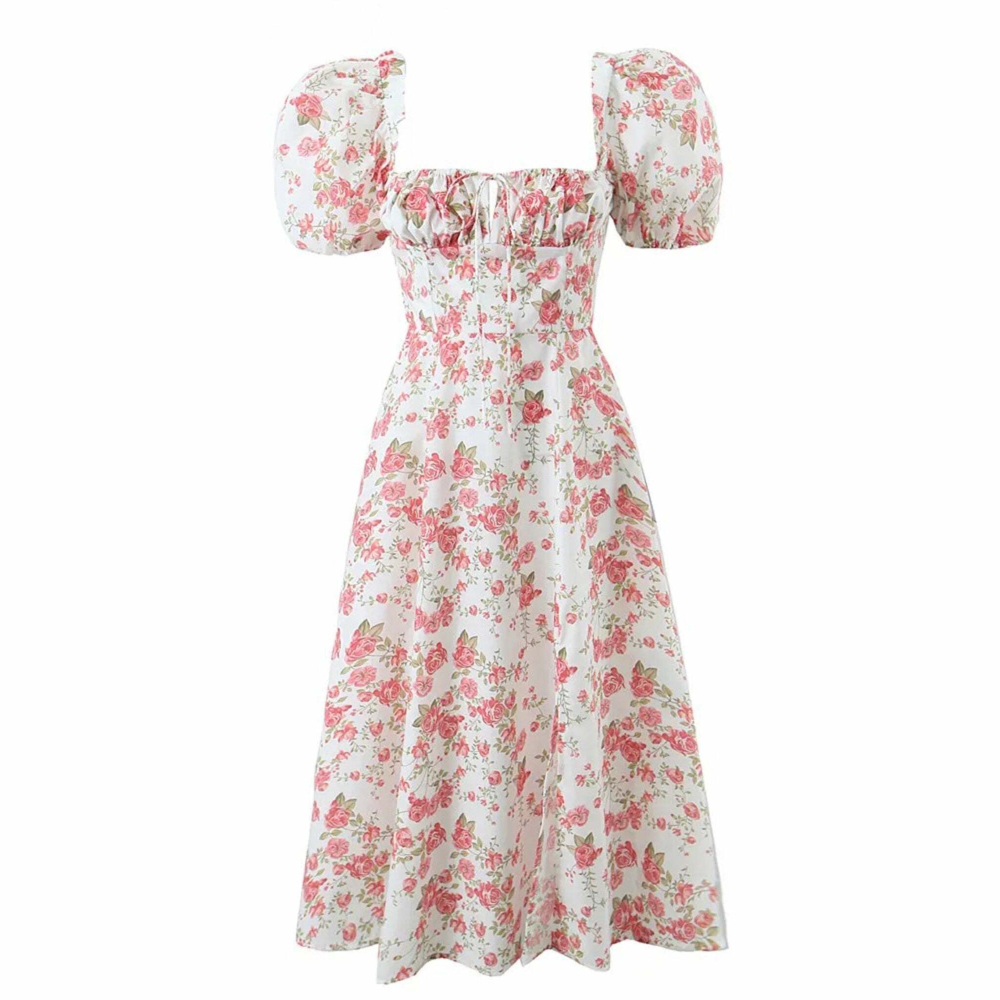 Aida Midi Dress - Y2K Summer Grunge Outfit, 90S Retro Style, Pastel Goth, Y2K Party Fashion