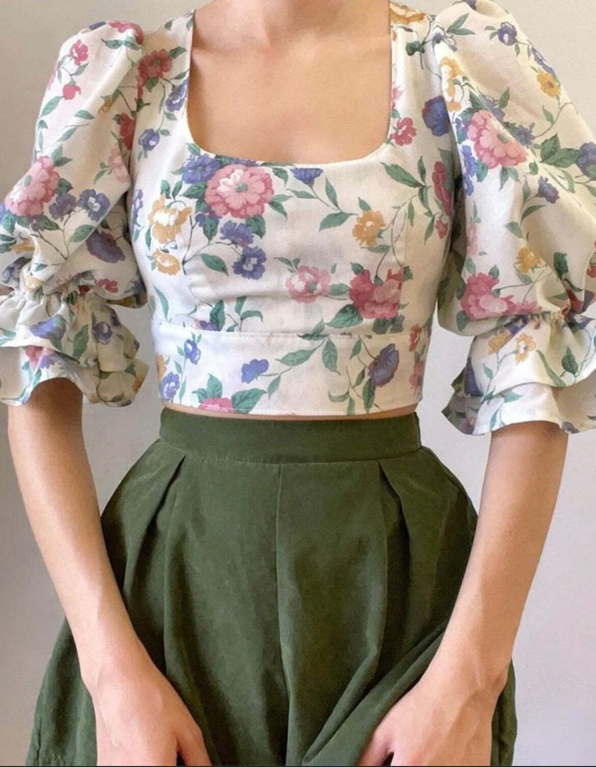 Aisha Crop Top - Y2K Summer Grunge, 90S Retro, Pastel Goth, Y2K Party & Club Outfits