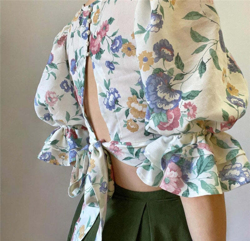 Aisha Crop Top - Y2K Summer Grunge, 90S Retro, Pastel Goth, Y2K Party & Club Outfits
