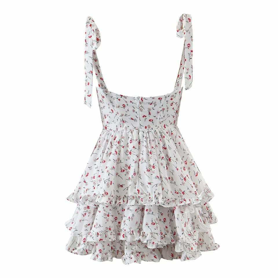 Alba Tie Bow Mini Dress - Y2K Summer, 90S Grunge, Retro Style, Y2K Party & Club Outfits