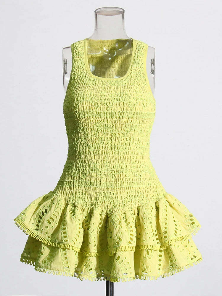 Alora Mini Dress - Y2K Summer Grunge Outfit, 90S Fashion, Retro Style, Pastel Goth, Y2K Party
