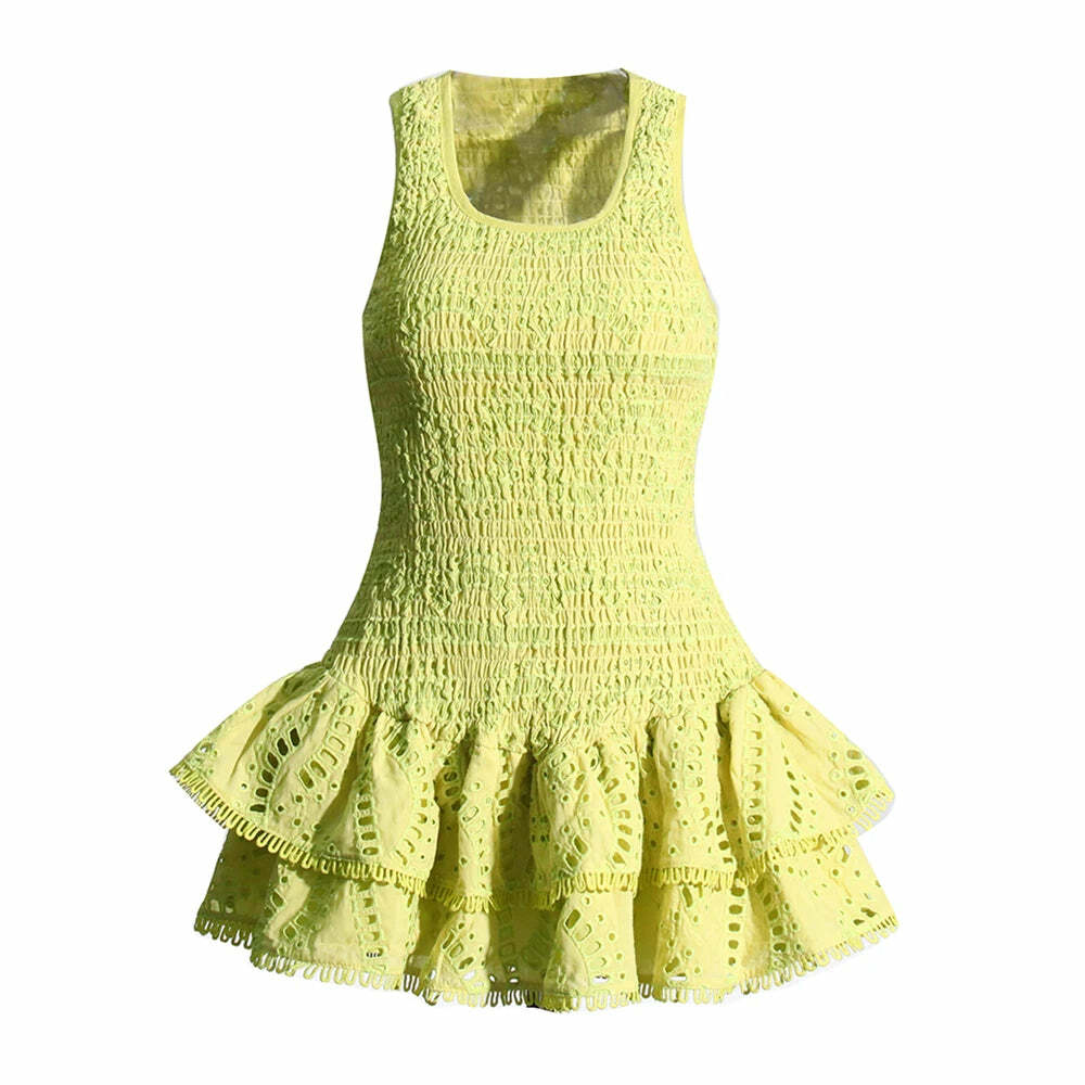 Alora Mini Dress - Y2K Summer Grunge Outfit, 90S Fashion, Retro Style, Pastel Goth, Y2K Party