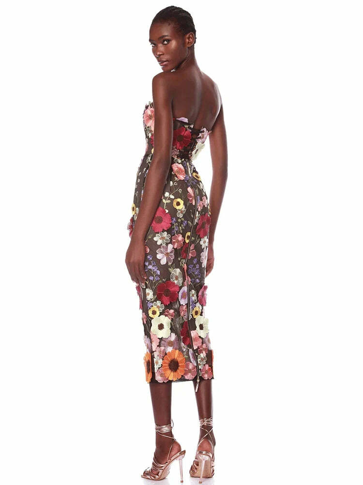 Amali Midi Dress - Y2K Summer Grunge Outfit, 90S Fashion, Retro Style, Pastel Goth Vibes