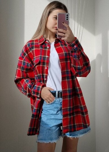 Amara Oversized Shirt For Women - Y2K Summer, 90S Grunge, Retro, Pastel Goth, Y2K Club Out