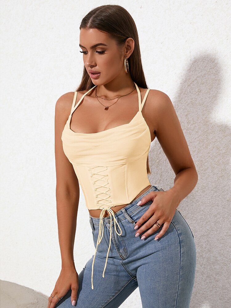 Amber Crop Top - Y2K Summer, 90S Grunge, Retro Style, Y2K Party, Y2K Club, Y2
