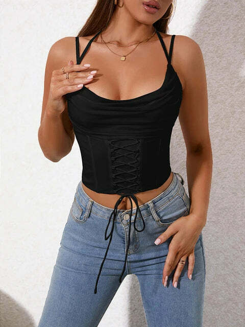 Amber Crop Top - Y2K Summer, 90S Grunge, Retro Style, Y2K Party, Y2K Club, Y2