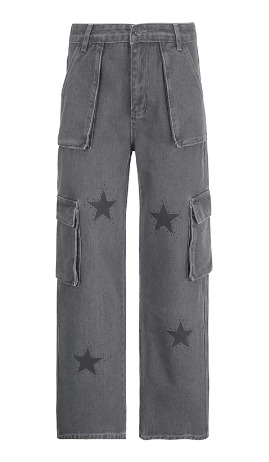 Amelia Denim Baggy Jeans - Y2K Summer Grunge, 90S Retro, Hip Hop Fashion, Y2K Club Outfits