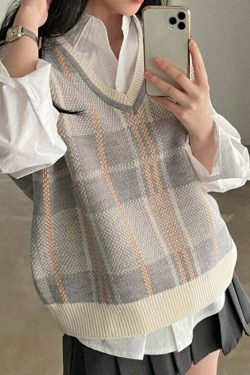 Amelia Knitted Vest - Y2K Summer Grunge, 90S Retro Style, Y2K Club & Party Outfits