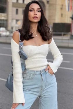 Amelie Knitted Top - Y2K Summer Grunge, 90S Fashion, Retro Style, Y2K Party & Club Out