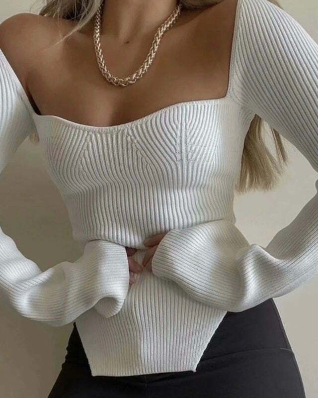 Amelie Knitted Top - Y2K Summer Grunge, 90S Fashion, Retro Style, Y2K Party & Club Out