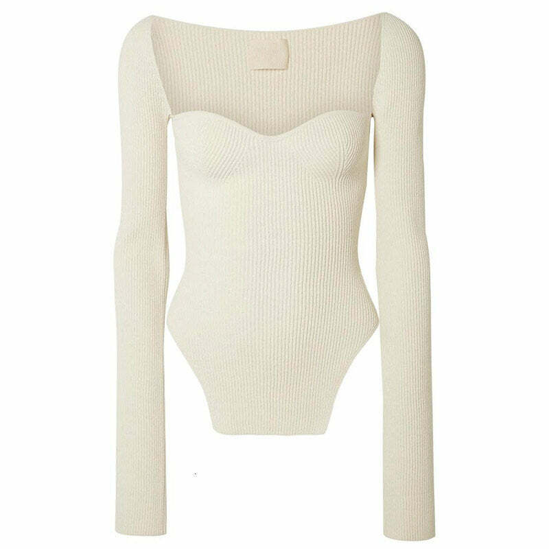 Amelie Knitted Top - Y2K Summer Grunge, 90S Fashion, Retro Style, Y2K Party & Club Out