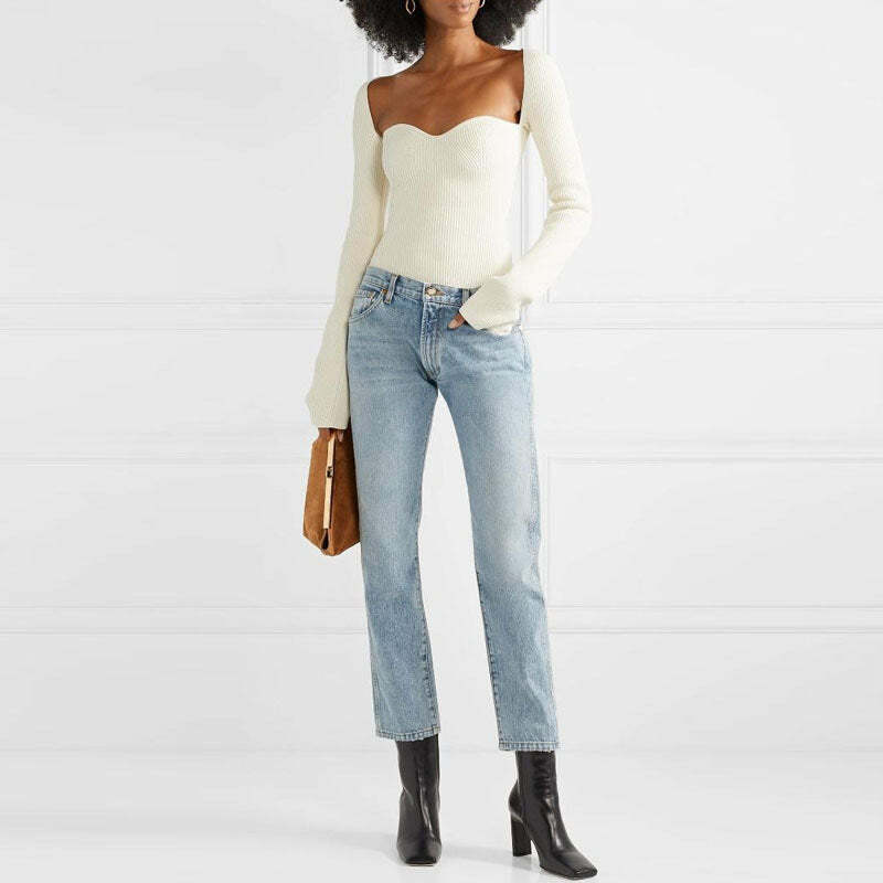 Amelie Knitted Top - Y2K Summer Grunge, 90S Fashion, Retro Style, Y2K Party & Club Out
