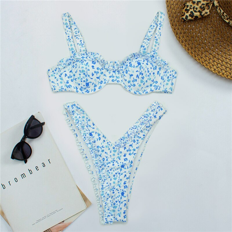 Angela Floral Bikini - Y2K Summer Outfit, 90S Fashion, Grunge, Retro Style, Y2K Beachwear