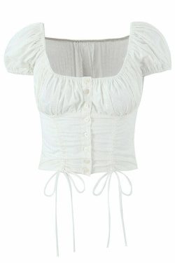 Angela Top - Y2K Summer Grunge Outfit, 90S Fashion, Retro Style, Baby Tees, Y2K Club & Party Wear