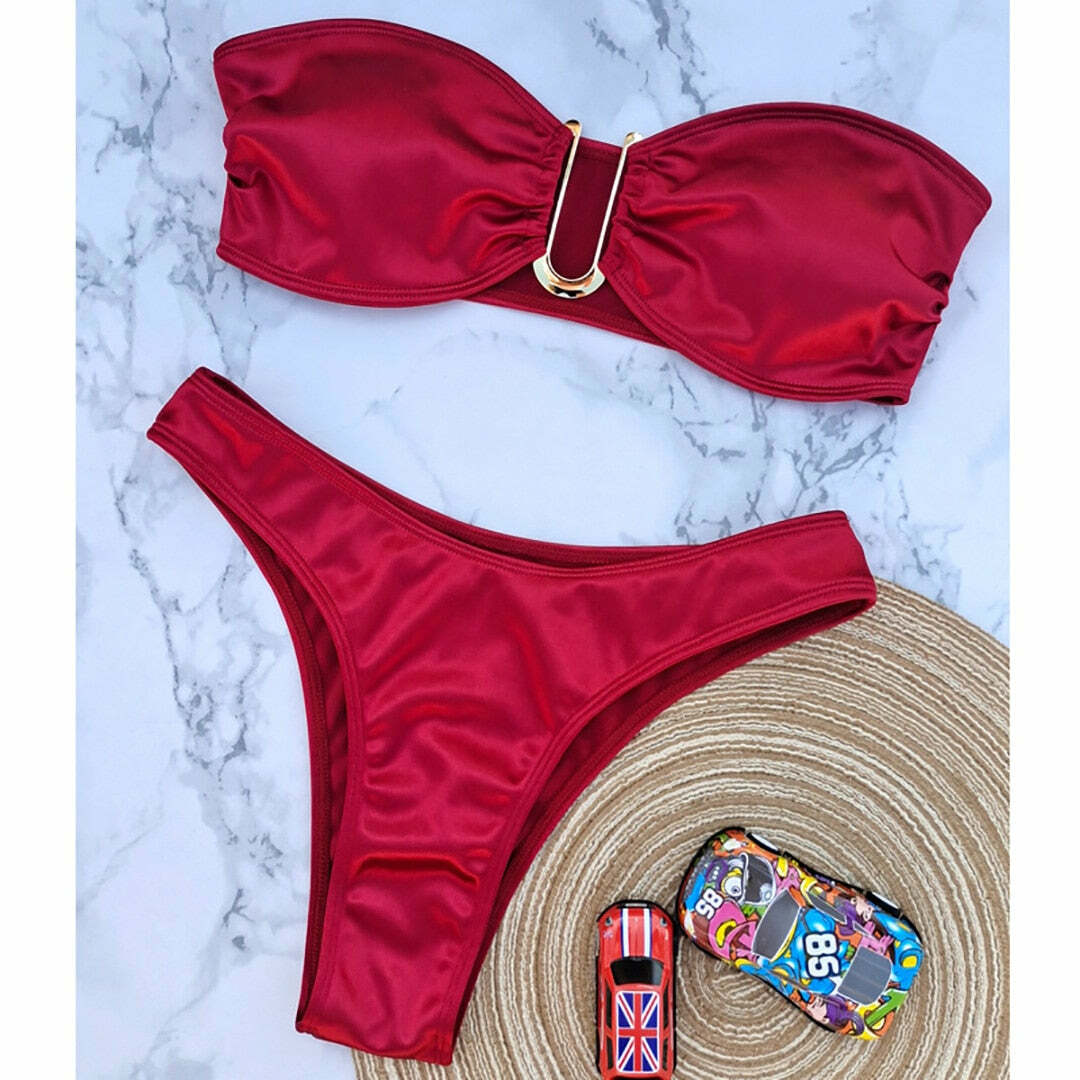 Angelica Swimsuit - Y2K Summer Grunge 90S Fashion Retro Goth Popstar Party Outfit