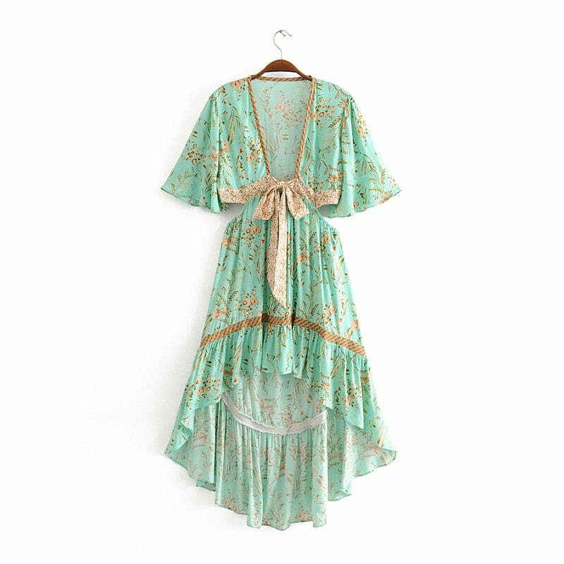 Antonia Midi Dress - Y2K Summer Grunge Outfit, 90S Retro Style, Pastel Goth Fashion