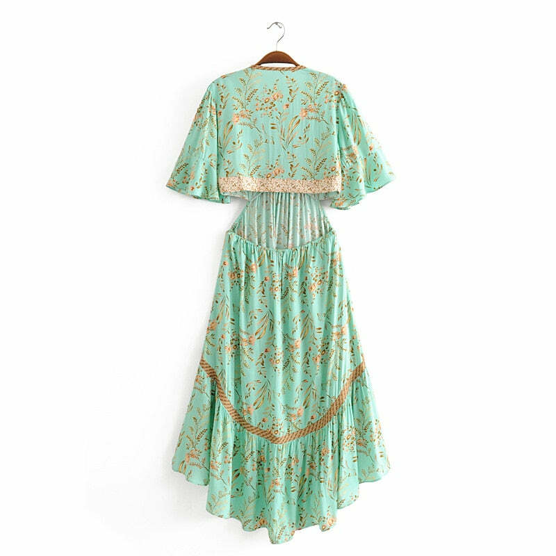 Antonia Midi Dress - Y2K Summer Grunge Outfit, 90S Retro Style, Pastel Goth Fashion