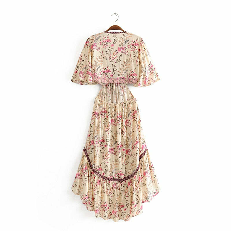 Antonia Midi Dress - Y2K Summer Grunge Outfit, 90S Retro Style, Pastel Goth Fashion