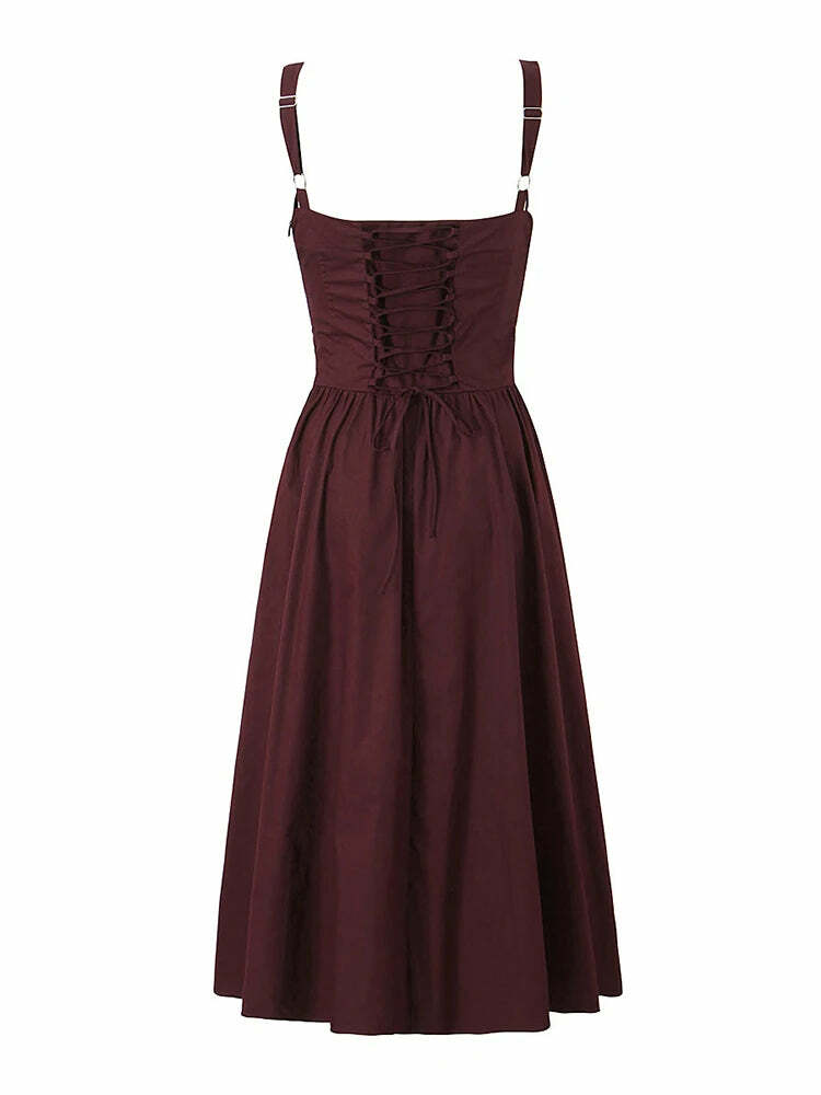 Ari Midi Dress - Y2K Summer Grunge Outfit, 90S Fashion, Retro Style, Y2K Party & Club Outfits