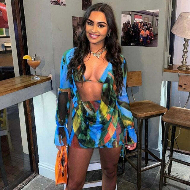 Aurora Three Piece Set - Y2K Summer Grunge Outfit, 90S Fashion, Retro Style, Y2K Party Look