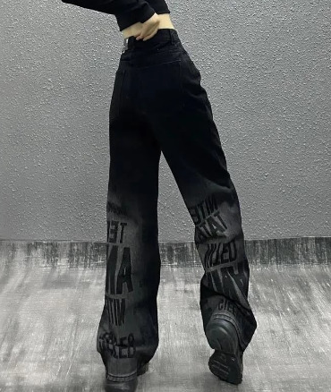 Ava Grunge Loose Cargo Jeans - Y2K Summer, 90S Fashion, Retro Style, Y2K Grunge Outfits