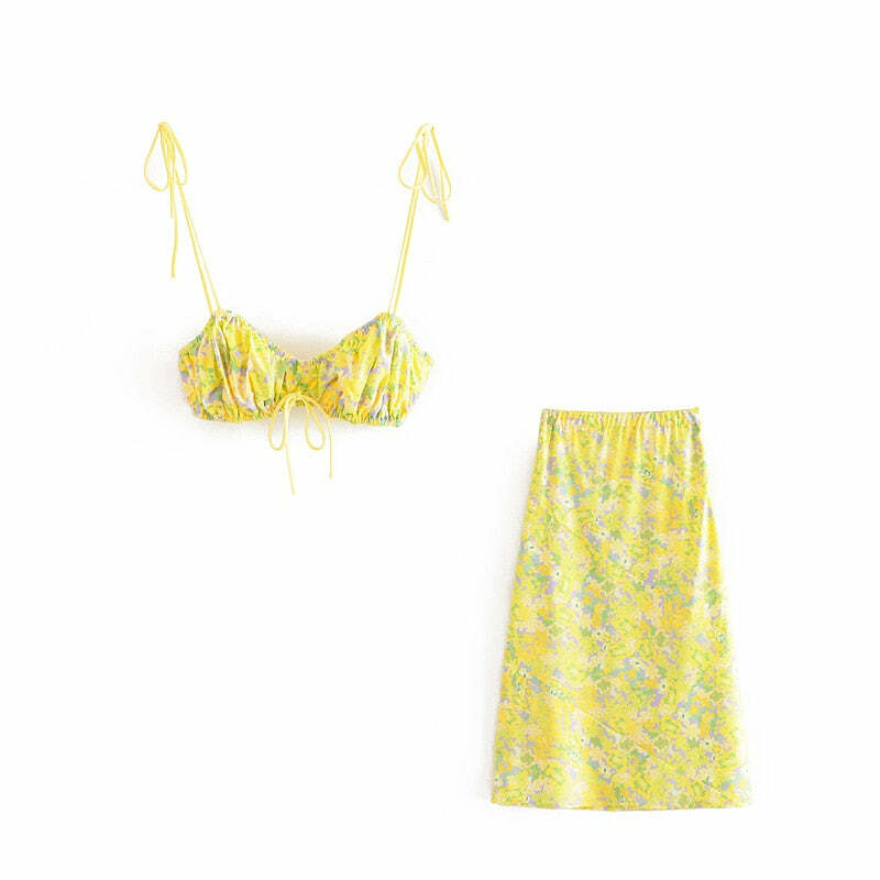 Ava Two Piece Set - Y2K Summer Grunge Outfit, 90S Fashion, Retro Style, Y2K Club & Party Look
