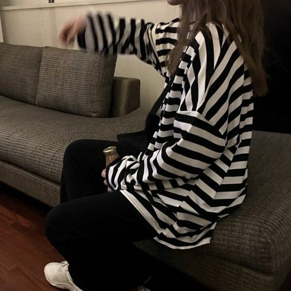 Avalon Striped Shirt - Y2K Summer Grunge, 90S Retro, Pastel Goth, Y2K Club & Party Outfits