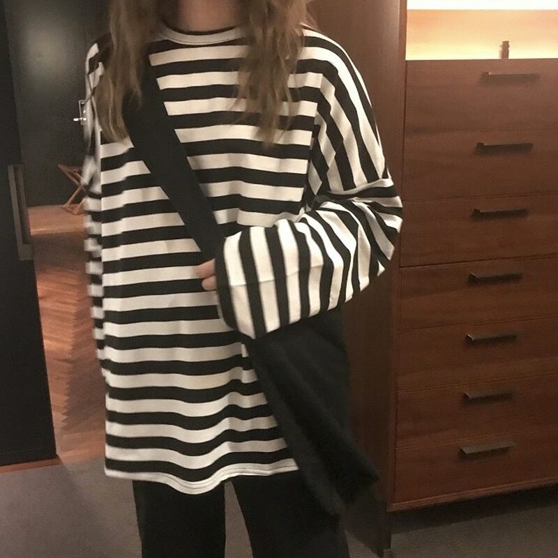 Avalon Striped Shirt - Y2K Summer Grunge, 90S Retro, Pastel Goth, Y2K Club & Party Outfits