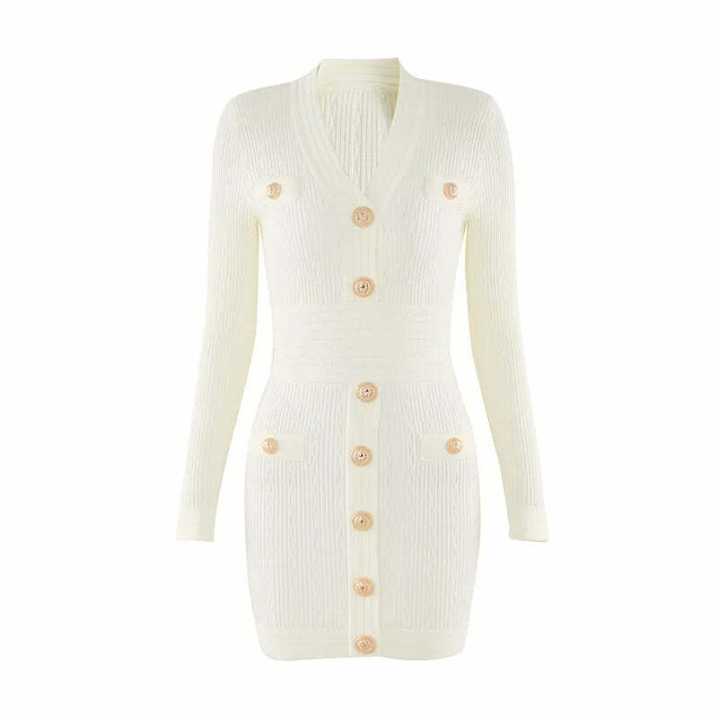 Beatrice Knitted Mini Dress - Y2K Summer, 90S Grunge, Retro Style, Y2K Party & Club Outfits