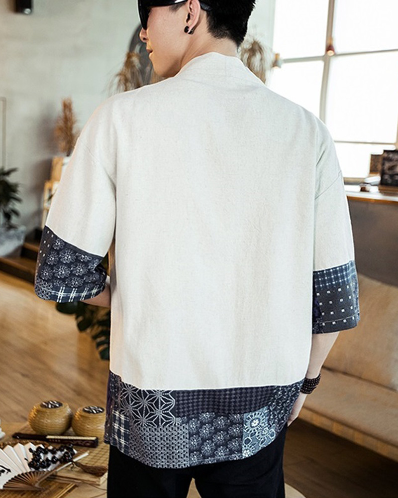 Beige Kimono Cardigan - Y2K Summer & 90S Grunge Outfit, Retro Style, Pastel Goth Fashion