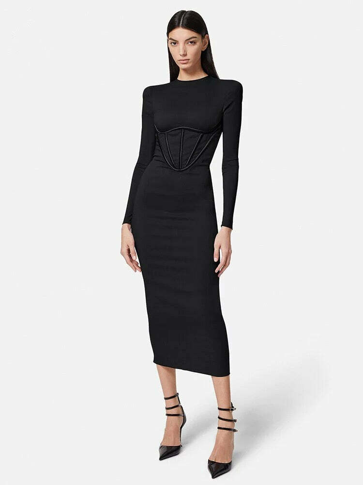 Bella Midi Dress - Y2K Summer Grunge Outfit, 90S Fashion, Retro Style, Y2K Party & Club Outfits