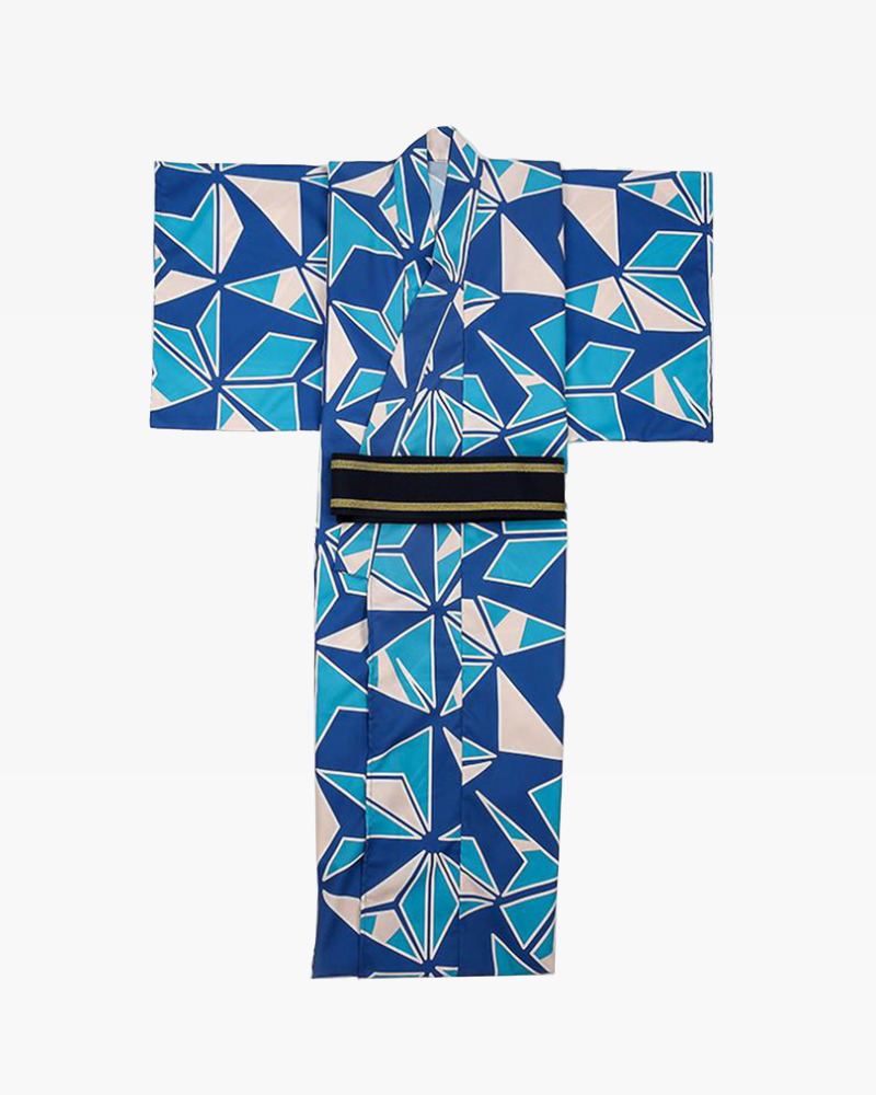 Blue And White Kimono - Y2K Summer Grunge Outfit, 90S Retro Style, Pastel Goth Fashion
