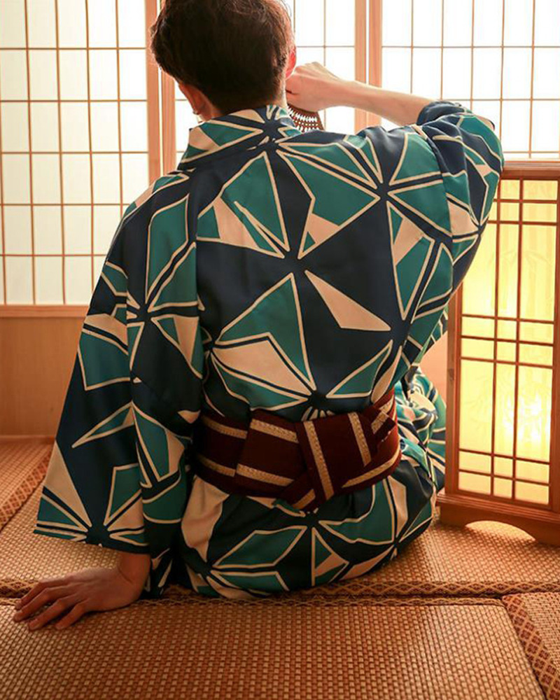 Blue And White Kimono - Y2K Summer Grunge Outfit, 90S Retro Style, Pastel Goth Fashion