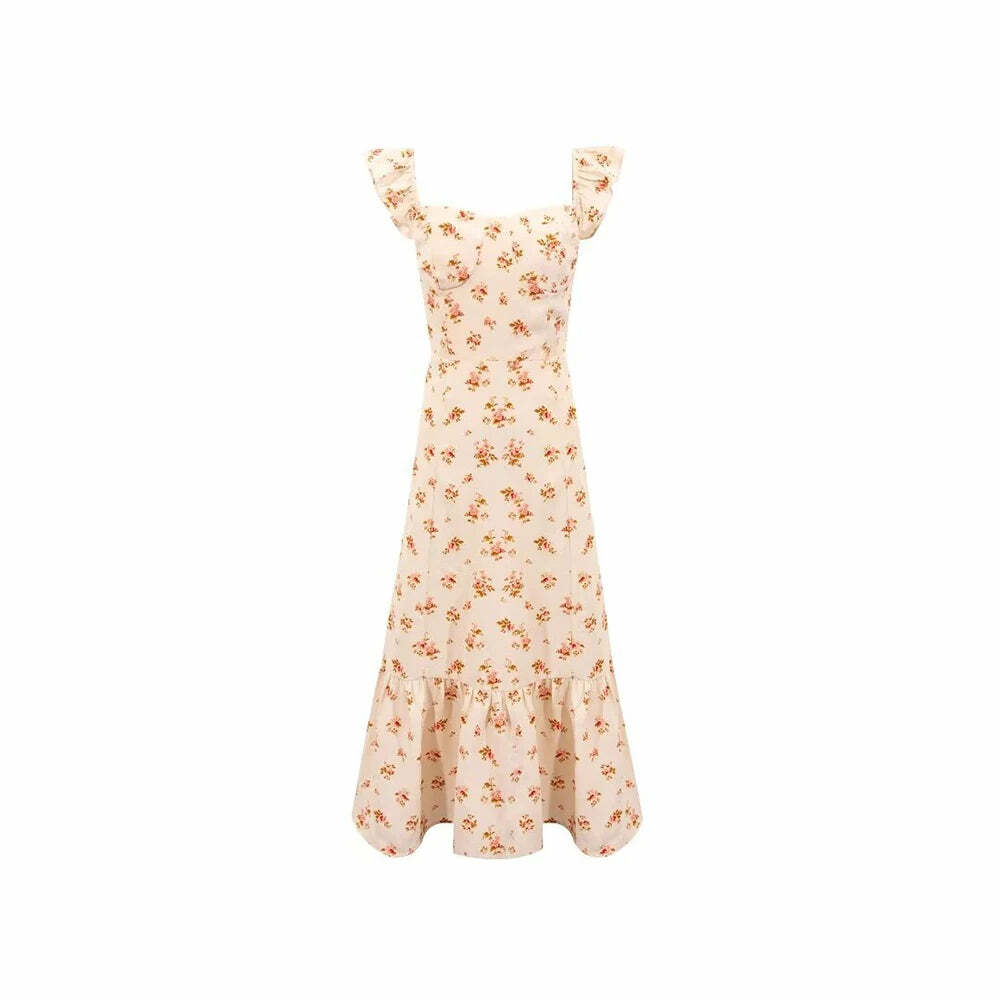 Brena Midi Dress - Y2K Summer Grunge Outfit, 90S Fashion, Retro Style, Pastel Goth Vibes