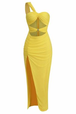 Callisto One Shoulder Maxi Dress - Y2K Summer, 90S Fashion, Grunge, Retro, Party & Club Outfits