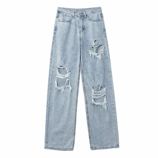 Caroline Grunge Distressed Jeans - Y2K Summer, 90S Fashion, Retro Style, Y2K Club & Party Outfits