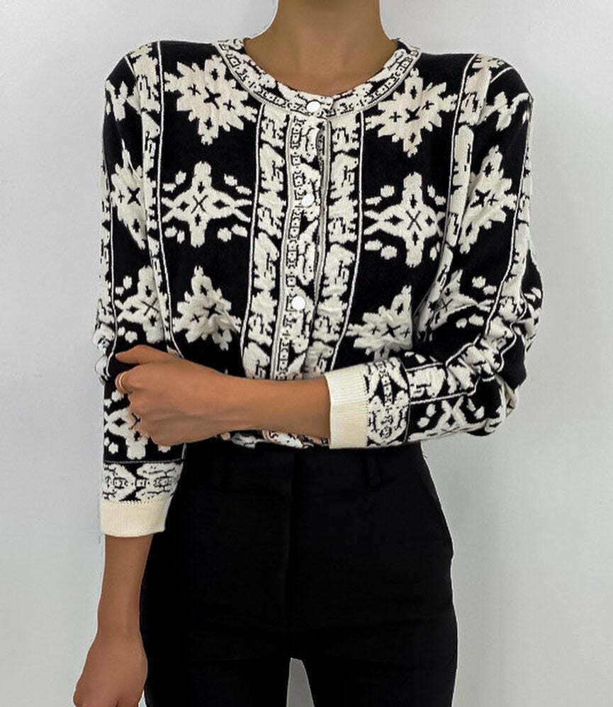 Cecile Y2K Grunge Cardigan Sweater - 90S Retro Summer Outfit, Pastel Goth, Y2K Fashion