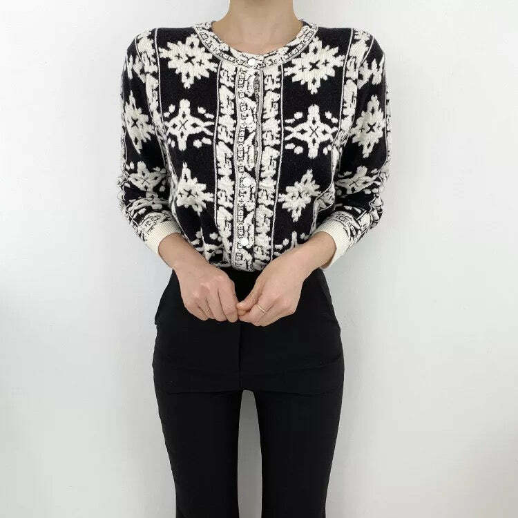 Cecile Y2K Grunge Cardigan Sweater - 90S Retro Summer Outfit, Pastel Goth, Y2K Fashion