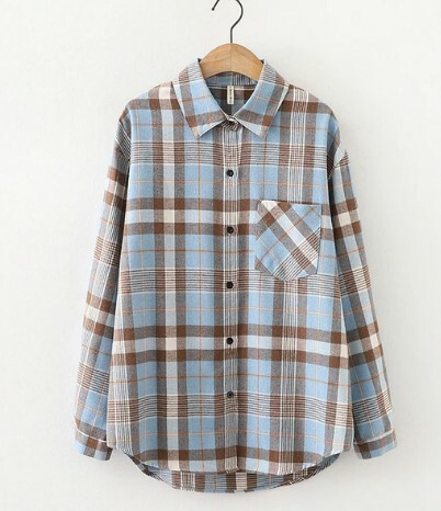 Cecilia Chic Plaid Shirt - Y2K Summer Grunge, 90S Retro, Pastel Goth, Y2K Party Outfit