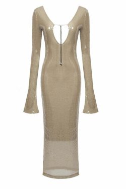 Chloi Lace Up Sequin Dress - Y2K Summer, 90S Grunge, Retro Party, Y2K Club Outfits
