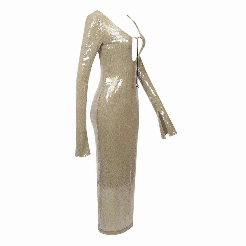 Chloi Lace Up Sequin Dress - Y2K Summer, 90S Grunge, Retro Party, Y2K Club Outfits