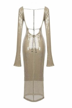 Chloi Lace Up Sequin Dress - Y2K Summer, 90S Grunge, Retro Party, Y2K Club Outfits
