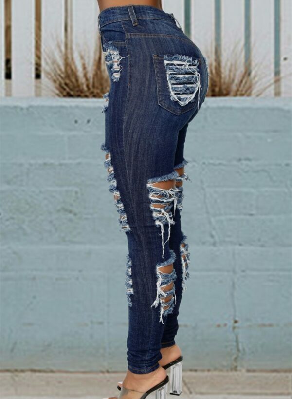 Claire Distressed Jeans - Y2K Summer Grunge, 90S Retro, Gothic Y2K, Hip Hop Fashion, Y2K Club