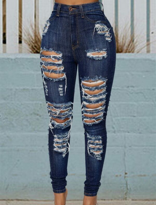 Claire Distressed Jeans - Y2K Summer Grunge, 90S Retro, Gothic Y2K, Hip Hop Fashion, Y2K Club